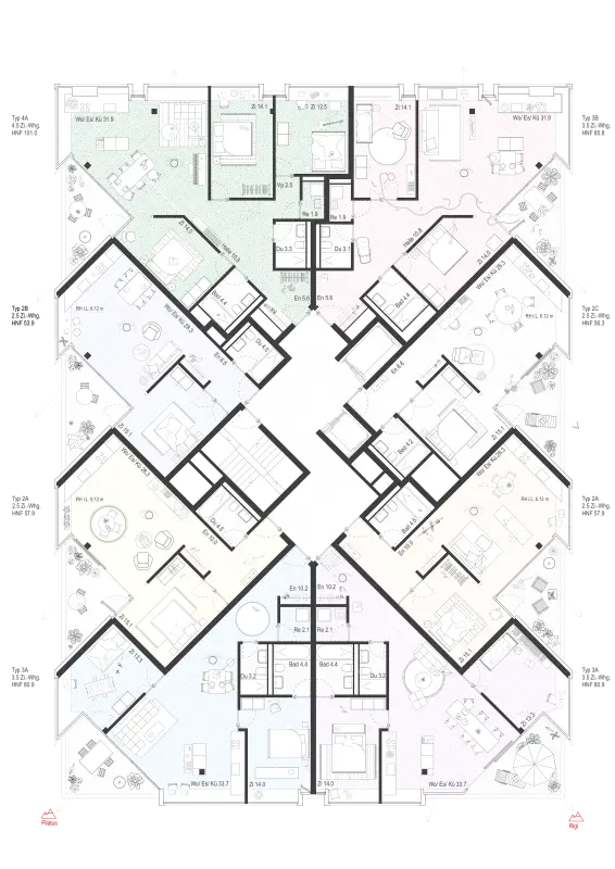 Grundriss Hochhaus H