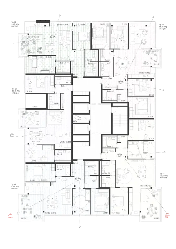 Grundriss Hochhaus G