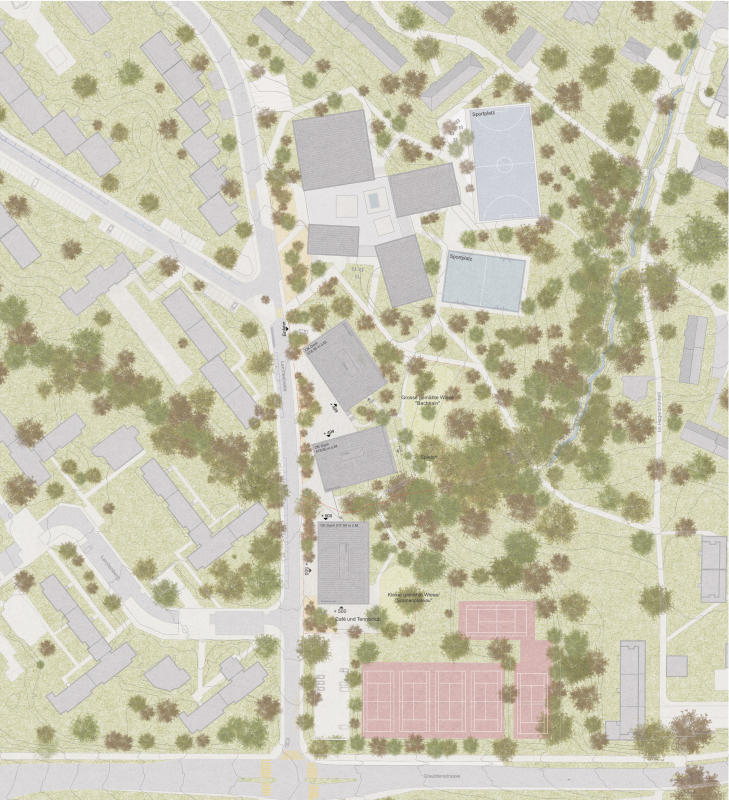 Lerchenhalde. Site plan 1:500..
