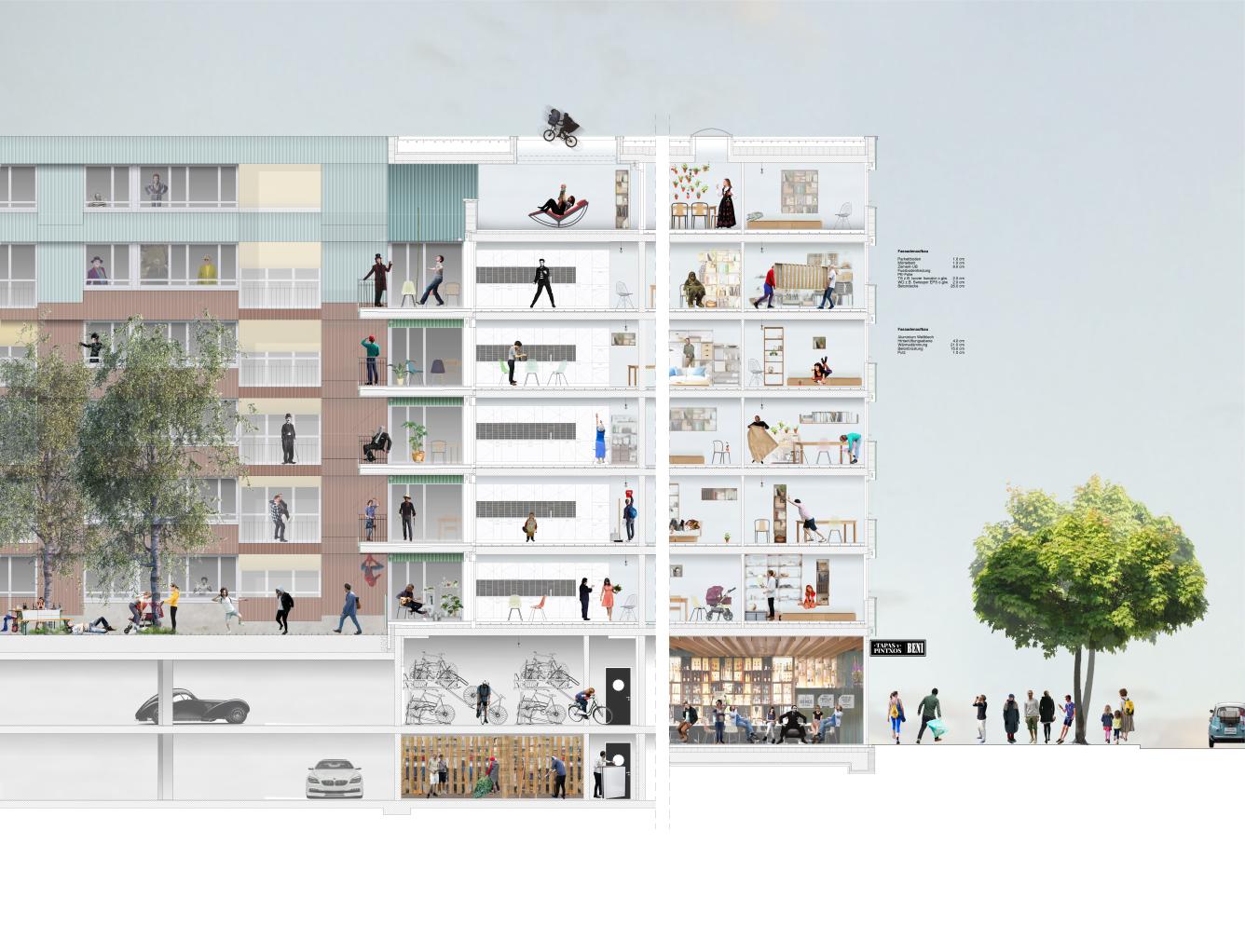 5 3 SON Stand Zwischenabgabe ALT 01 Entwurf Schnitte Schnitt 1 50