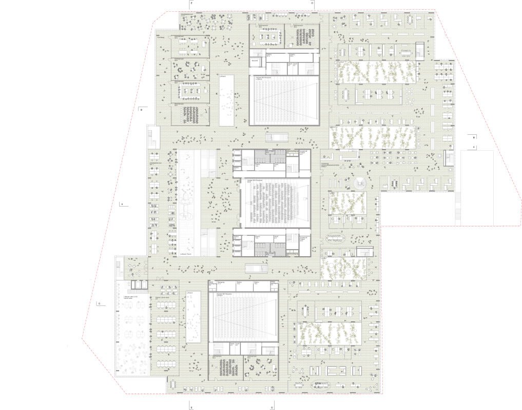 Forum Uni Zurich. Standard floor plan.
