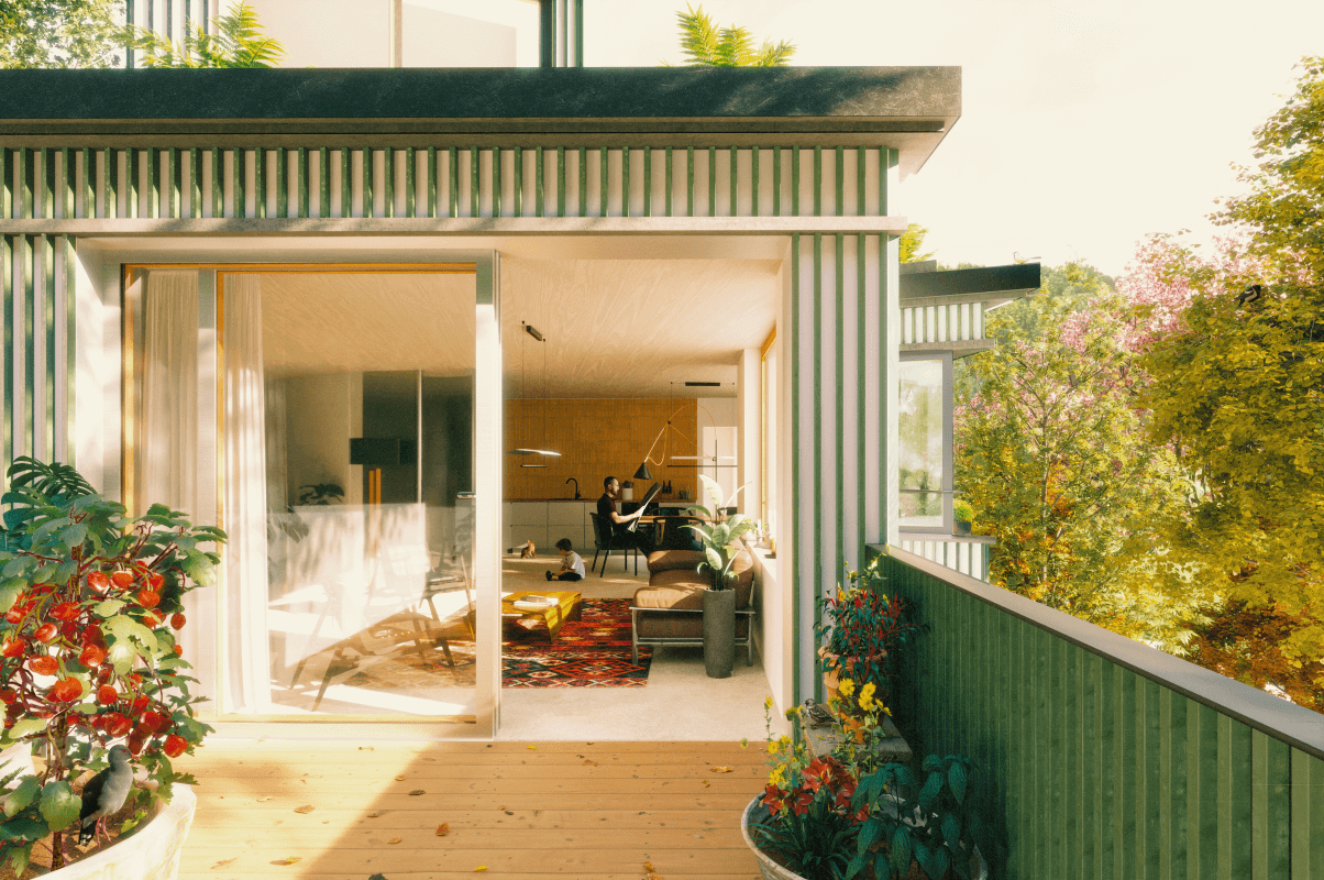 Jeder Wohnungsgrundriss öffnet sich zum Garten, zur Aussicht und zum Verlauf der Sonne. 