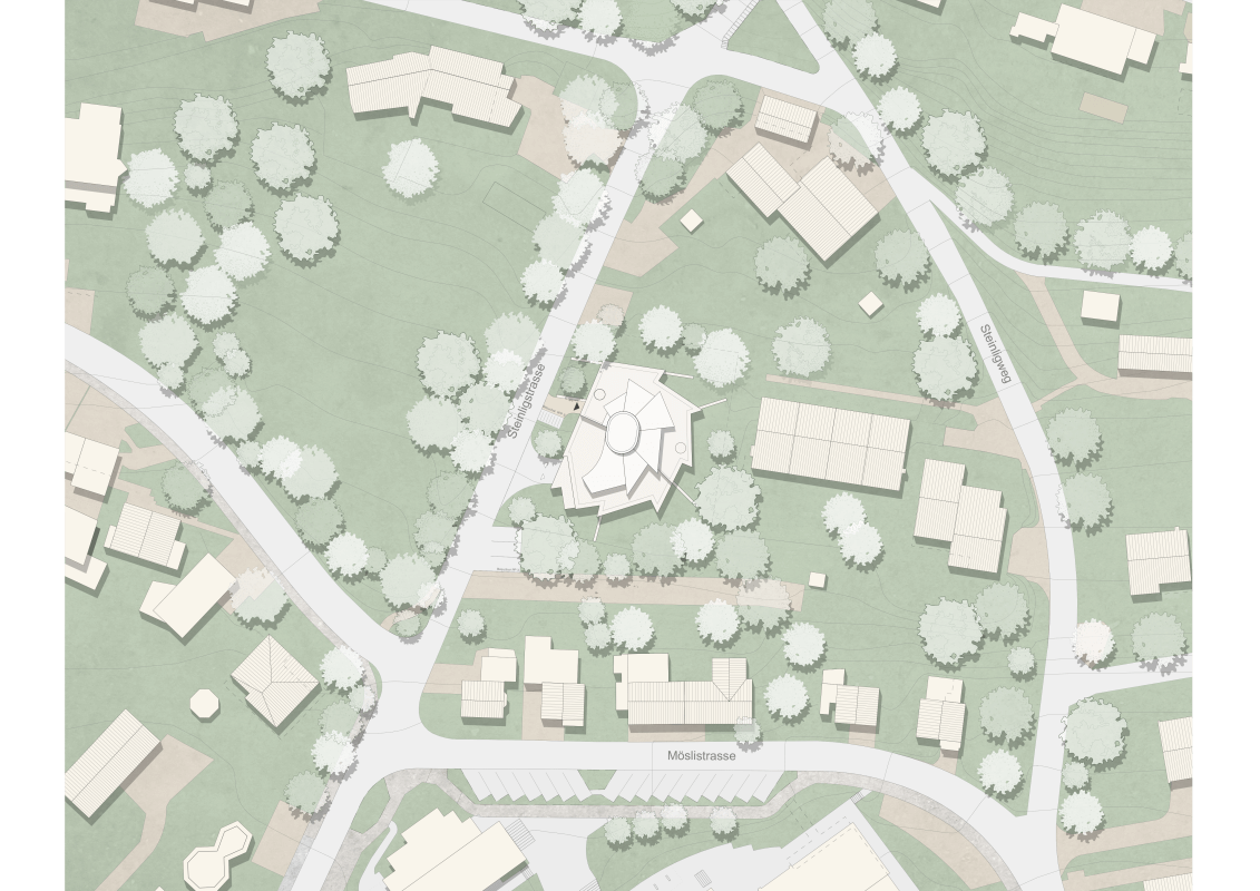 Projektwettbewerb MFH Steinlig, Bassersdorf, Situation