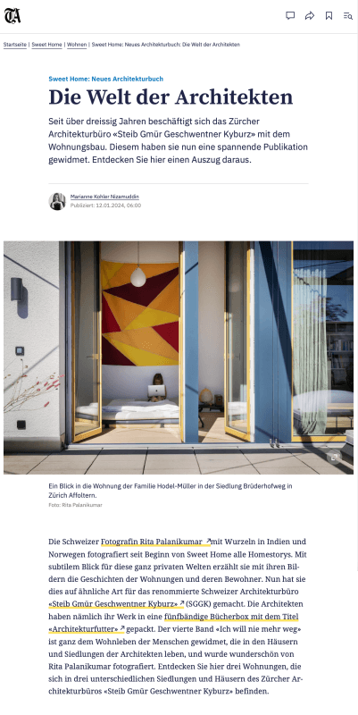 Tages-Anzeiger: Sweet Home