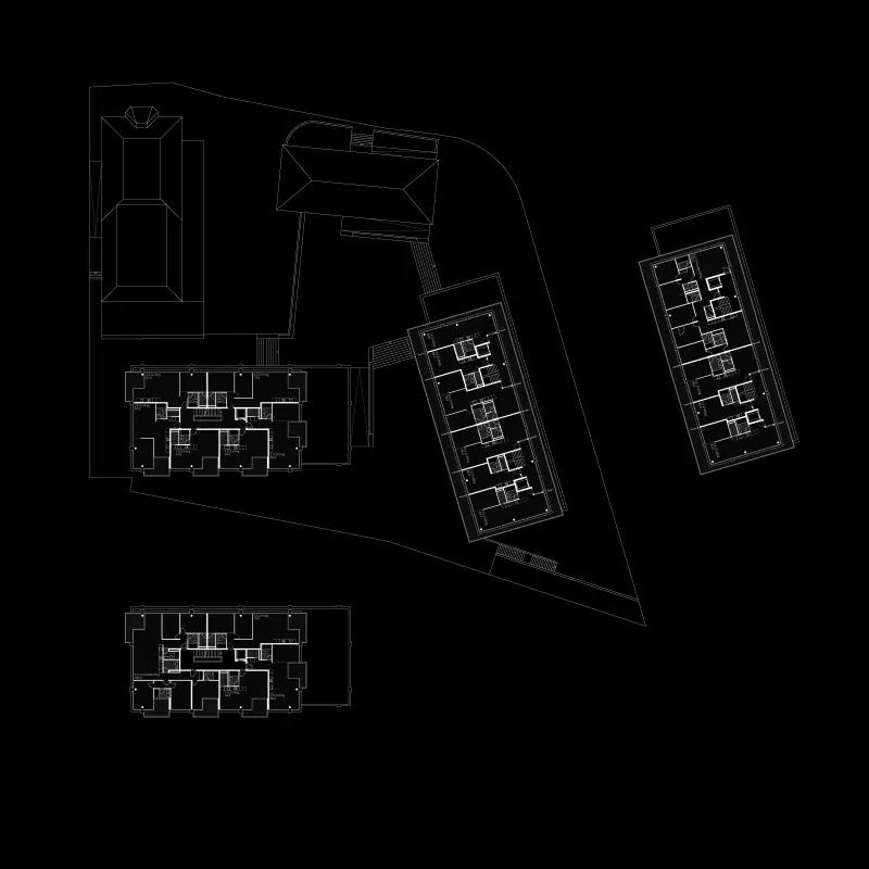 Top dog (Platzhirsch). Study contract railway station Glattbrugg, Opfikon, Switzerland, 2015. Standard floor plan – apartments.