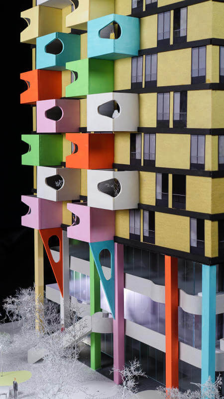 Einstein Zwiebel, a residential tower – model.